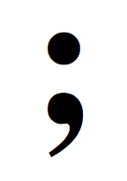 This image shows what a semicolon looks like.